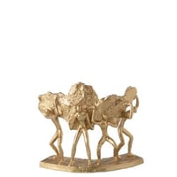 Figurines portant pierre resine or