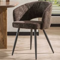 Chaise de salle à manger Saloon - 58x56x81cm - tissu brun