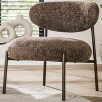 Fauteuil Rondo - 62x67x71cm - tissu brun