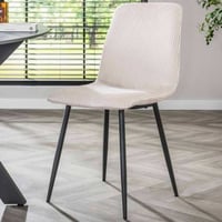 Chaise de salle à manger Rock - 45x57x87cm - corduroy blanc