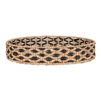 Plateau rond en gazon - Ø38cm - Noir/Naturel