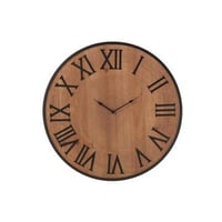 Horloge murale nue mdf/fer naturel large