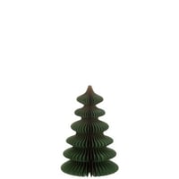 Sapin de noël vagues papier vert fonce/cuivre small