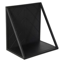 Etagère murale Verona - 30x19x30cm - bois de manguier et métal - noir