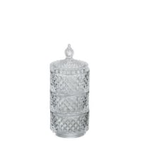 Pot 3 etages verre transparent