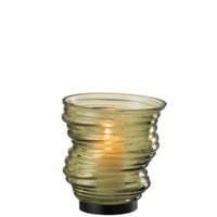 Vase tornado verre vert small