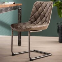 Lot de 2 chaises cantilever Guido - taupe