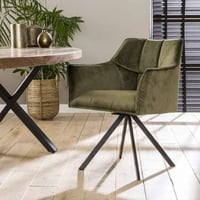 Chaise de salle à manger - vert olive