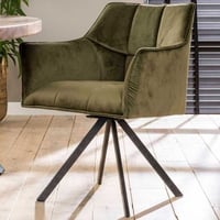 Chaise de salle à manger - vert olive