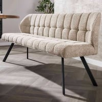 Banc de salle à manger Aster - 180x58x81cm - tissu bouclé sable