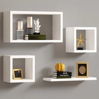 Babi Étagère murale | 100 % MÉLAMINE | Blanc