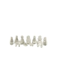 Creche 11 pieces dolomie blanc/noir small