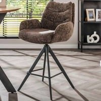 Tabouret de bar Lungo - 56x60x99cm - pivotant - taupe