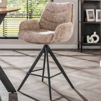 Chaise de bar Lungo - 56x60x99cm - pivotant - sable