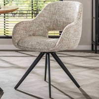 Chaise de salle à manger Spring - 60x62x82cm - pivotant - crème