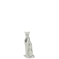 Leopard miroir resine argent small