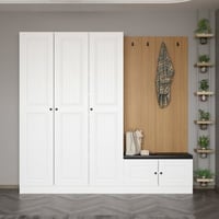 Woody Fashion armoire d'entrée | 100% Mélaminé | Blanc