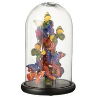 Cloche papillons verre/papier mix large