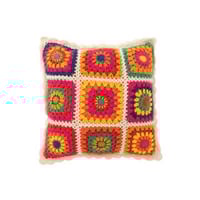 Coussin crochet coton/polyester mix