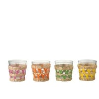Verre a boire tresse verre mix small assortiment de 4