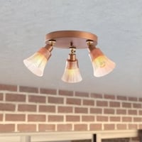 Lustre Noor avec corps en métal, capuchon en verre, base en bois - Cuivre