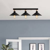 Lustre Noor | Corps en métal | Diamètre 80 cm | Noir