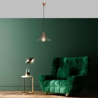 Lustre en cuivre | Éclairage décoratif moderne | 37 cm de diamètre, 126 cm de hauteur