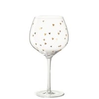 Verre a vin coeur ver trans/or