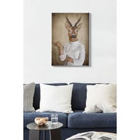 Peinture sur toile décorative Bractée - Cadre 100% bois - 50x70cm - Multicolore