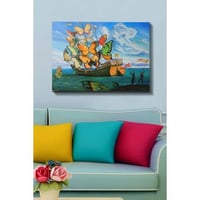 Peinture sur toile Bractée | Cadre 100% bois | 70x100 cm