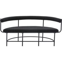 Banquette Stallhagen Josefin Lustig Venture Design - Noir bouclé - 165x51x75 cm