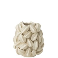 Vase botanica feve de cacao haut argile beige