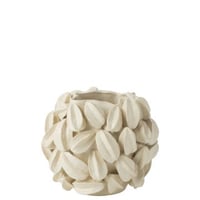 Vase botanica feve de cacao large argile beige