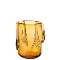 Vase drippy verre ambre small Vase drippy verre ambre small