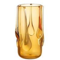Vase drippy verre ambre large Vase drippy verre ambre large