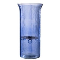 Photophore tarifa etroit verre bleu extra large