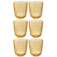 Boite 6 verres plastque jaune