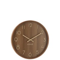 Horloge murale contreplaque/mdf naturel fonce large