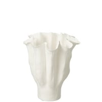 Vase calyx ceramique blanc medium