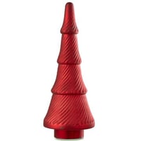 Sapin de noël oxydé cotelé verre rouge large