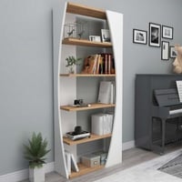 Selge Bibliothèque | 100 % MÉLAMINE | Pin Atlantique, blanc