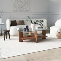 Babylon Table basse | VERRE TREMPÉ | Bois