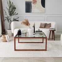 Via Table basse | VERRE TREMPÉ | Bois