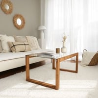 Via Table basse | VERRE TREMPÉ | Bois