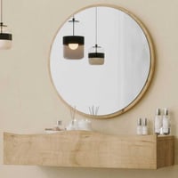 Coiffeuse Princesse - 82x30x15cm - avec miroir - décor chêne