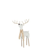 Renne foulard polyester blanc/doré small