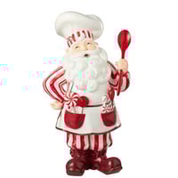 Père noël cuisinier poudre de chaux rouge noël/blanc