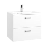 Meuble vasque Bobbi 70cm 2 tiroirs - blanc