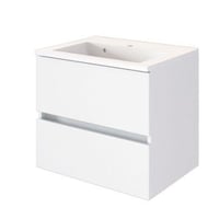 Meuble lavabo Brama 60cm 2 tiroirs - blanc 