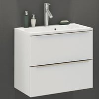 Meuble lavabo Hansen L60xP48cm avec 2 tiroirs - blanc 